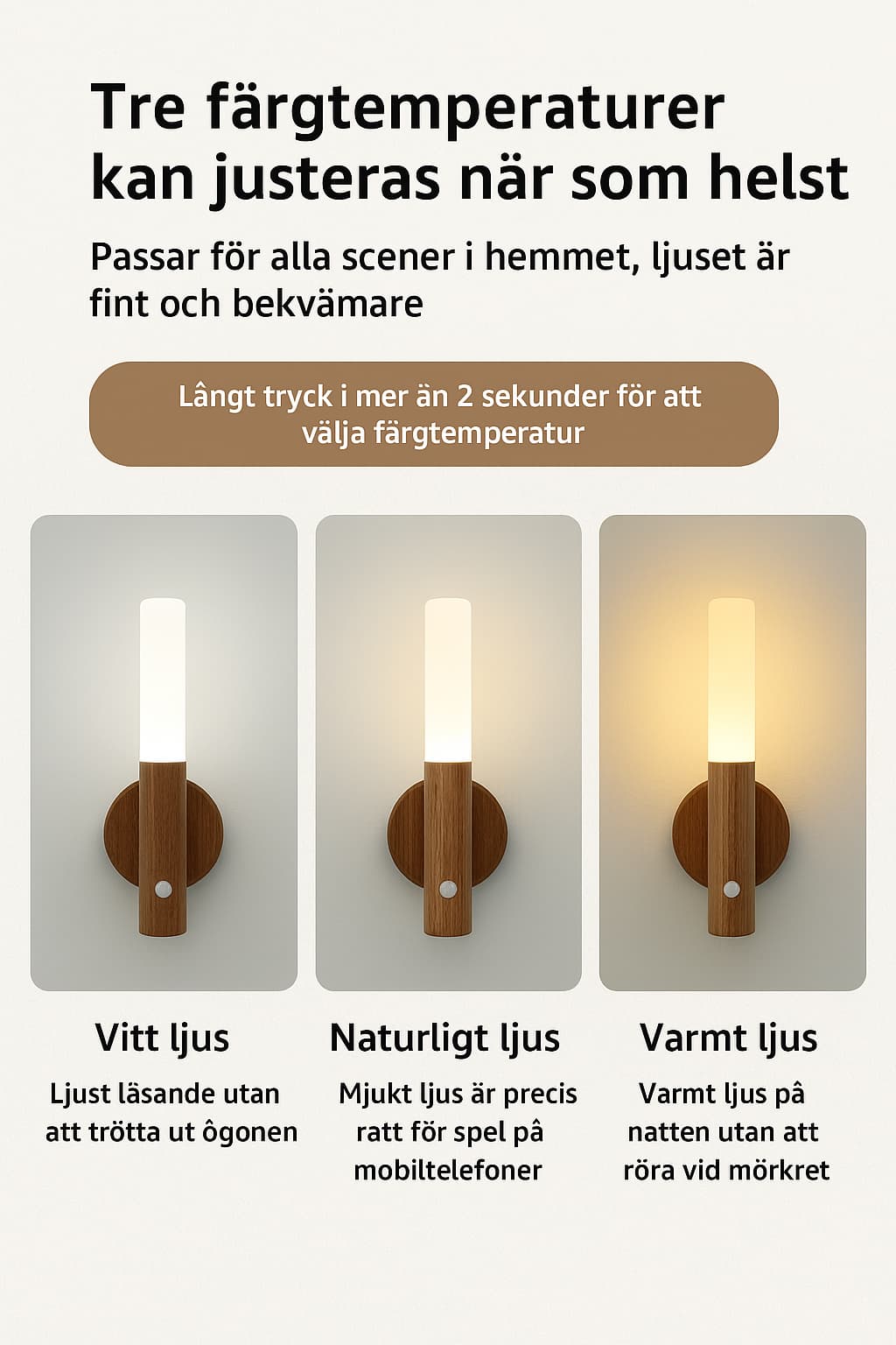LumoSense - Smart Rörelseaktiverad Nattlampa